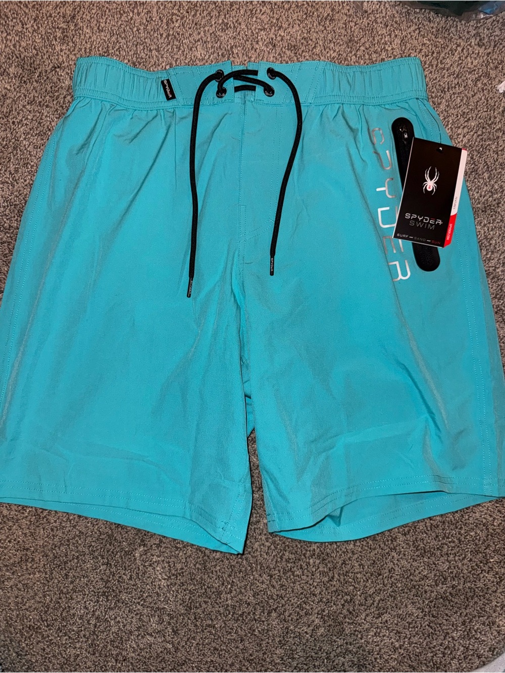 Spyder Swimsuit Board Shorts Blue UV Protection Breathable Quick Dry